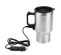 VOBOR Coupe de chauffage de voiture - Bouilloire de voiture, tasse de chauffage de voiture électrique en acier inoxydable for l'eau de thé de café 450ml 12V