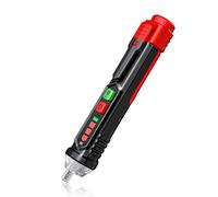 VOBOR Détecteur de Tension Sans Contact 12/48V-1000V, Testeur Électrique Sensibiliité Réglable, Test de Fil de Phase/Neutre, Buzzer Sonore & Lumineux, Lampe de Poche, Stylo Testeur de Tension NCV