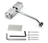 VOBOR Ferme Porte Automatique Réglable, Ressort de Traction Réglable pour Portes Intérieures et Extérieures, pour Maison, Bureau, Magasin, Kit Complet avec Tige de Réglage et Vis de Fixation