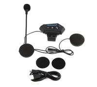 VOBOR Kit Main Libre Moto, BT12 V5.0 + EDR Casque Bluetooth de Moto, Intercom Mo-to Duo pour 2 Casques,Fonction de Réduction du Bruit et Système de Communication Mains Libres(500mA)