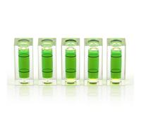 VOBOR Mini Niveau à Bulle, 5Pcs 15 × 15 × 40 mm Petit Carré Niveau a Bulle de Précision, Instruments de Mesure Spirit Level pour Tête de Caméra, Instruments de Précision, Vert