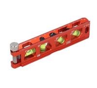 VOBOR Niveau à Bulle Torpédo Magnétique, avec 4 Bulles Différentes (30° 45°, 90°, 180°), Corp en Alliage d'Aluminium, Pour Mesurer Horizontale et Vertical (15cm)