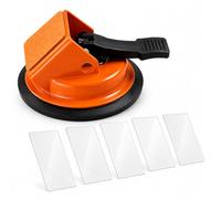 VOBOR Outil de Pose et Réparation de Sol Stratifié avec Ventouse, 5 Autocollants Anti-Poussière, Pince à Planches pour Vinyle et Bois, pour Salon, Chambre, Salle de Bain et Carrelage