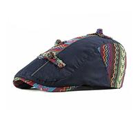 Vobozeany Béret Femme Ethnique Chic Printemps été Casquette à visière Femme Vintage Béret Casquette Basque Plate Lvy Chapeau