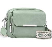 VOBUKE Sac Bandoulière Femme Petit Sacs a Main Femmes en Cuir PU Léger Multi-poches Sacoche avec 12 Fentes Cartes Tendance Pochette Bandoulière Femme avec Large Sangle Réglable