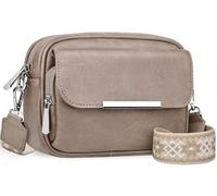 VOBUKE Sac Bandoulière Femme Petit Sacs a Main Femmes en Cuir PU Léger Multi-poches Sacoche avec 12 Fentes Cartes Tendance Pochette Bandoulière Femme avec Large Sangle Réglable