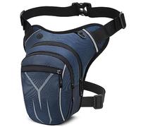 VOBUKE Sac de Jambe Tactique Etanche Sacoche Moto Leg Bag, Réfléchissant Poche Jambe Sac Cuisse Banane Multifontion Sacs Ceinture Sport pour Homme Femme Voyage Camping Course Equitation Pochette