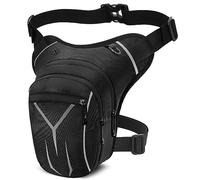 VOBUKE Sac de Jambe Tactique Etanche Sacoche Moto Leg Bag, Réfléchissant Poche Jambe Sac Cuisse Banane Multifontion Sacs Ceinture Sport pour Homme Femme Voyage Camping Course Equitation Pochette