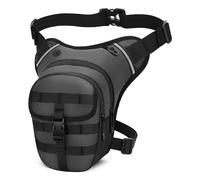 VOBUKE Sac de Jambe Tactique Etanche Sacoche Moto, Réfléchissant Poche Jambe Sac Cuisse Banane Multifontion Sacs Ceinture Sport pour Homme Femme Voyage Camping Course Equitation Pochette