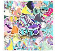 Vobumix 50 Autocollants Mignons pour Patins À roulettes, Autocollants Graffiti Amusants Colorés, Imperméables, pour Ordinateur Portable, Skateboard, Bagages, Décoration