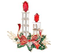 Vobumix Broche De Noël, Épingles De Revers De Noël, Badges De Fête De Noël, Bougies, Épingle De Poitrine, Bijoux, Accessoires pour Femmes Filles