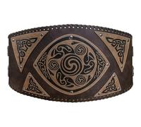 Vobumix Ceinture Large en Relief Viking, Ceinture en Cuir Médiévale pour Hommes Ceinture Corset Chevalier, Ceinture en Cuir Corset Chevalier Vintage, Ceinture Renaissance