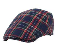 Vobumix Chapeau Gavroche À Carreaux Rayés pour, Style Tendance, Béret De Chauffeur De Taxi, Casquette Plate Style Lierre, Ajustable, Idéal pour Chasse Conduite en Extérieur.