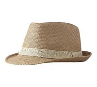 Vobumix Chapeau Panama pour, Protection, Bords Courts, Style Jazz, Idéal pour Plage Les Voyages. Ce Chapeau Tissé Décontracté Offre Une Protection Optimale. Parfait pour Les