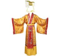 Vobumix Costume De Cosplay Empereur Chinois, Tenue Traditionnelle Ancienne pour Halloween, Carnaval, Spectacle sur Scène