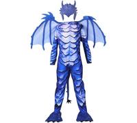 Vobumix Costume De Dragon De Givre pour Enfants, 1 Ensemble, Costume De Dragon, Costume De Cosplay De Dinosaure pour Journée Mondiale du Livre, Spectacle d'halloween