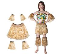 Vobumix Costume De Jungle Africaine, Jupe en Herbe Hawaïenne, Costumes De Danse Sauvage, Robe Hula pour Femmes, Décorations De Déguisement