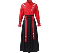 Vobumix Costume De Sabreur Hanfu Chinois, Costume De Sabreur Ancien, Costume Traditionnel Hanfu, Tenue De Chevalier Adulte pour Arts Martiaux
