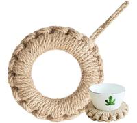 Vobumix Dessous De Plat Tissés pour Plats Chauds, Dessous De Plat Ronds en Anneau Tissé, Tapis De Table en Anneau pour Cuisine Pâtisserie