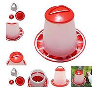 Vobumix Distributeur De Nourriture en Plastique pour Poulet, Poussin, Poule, Mini Alimentation d'animaux De Ferme, Fournitures D'arrosage, Distributeur De Nourriture Réutilisable avec Couvercle pour