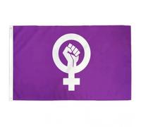 Vobumix Drapeau De Symbole Féministe De Protestation Contre L'utérus Pro Choice, Drapeau des Droits des Femmes, Bannière Extérieure pour Cour, Pelouse, Terrasse, Porche, Décoration