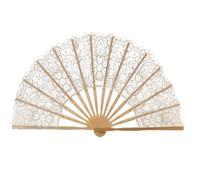 Vobumix Éventail À Main Pliable en Dentelle pour Mariage, Éventail De Tenue De Mariée, Éventail De Danse Espagnole, Fourniture De Spectacle sur Scène pour Fête De Festival