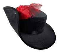 Vobumix Gentleman Fedoras Élégant Panama Chapeau Mousquetaire Classique Années 1920 Trilby Jazz Manhattan Large Bord avec Plume Décor