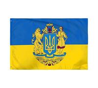 Vobumix Grand Drapeau Ukrainien Symbole Ukrainien Bannière Banderole De Mode pour Les Festivals De Défilé Célébrations Décoration De Jardin