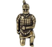 Vobumix Guerrier en Terre Cuite Laiton, Sculpture De Soldat en Terre Cuite, Ornement De Bureau Feng Shui pour Le Nouvel an, De Maison Ou du Bureau