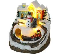 Vobumix Maisons De Village De Noël Éclairées, Boule De Neige, Petite Maison, Ornement De Village De Neige, Décoration pour Fête De Noël
