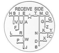 Vobumix Pièce De Monnaie en Morse, Pièce De Collection Originale en Argent, Idéale pour Apprendre Le Langage De Cryptage en S'amusant.