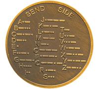 Vobumix Pièce De Monnaie en Morse, Pièce De Collection Originale, Pièce d'or Créative pour Apprendre Le Langage De Cryptage dans Le Divertissement