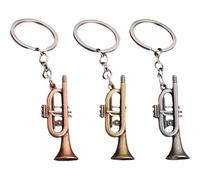 Vobumix Porte-clés Saxophone en Métal, 3 Pièces, Instrument De Musique, Clé De Voiture, Pendentif Décoratif pour Les Amateurs De Musique Les Musiciens