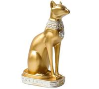 Vobumix Statue De Chat Égyptien en Résine, Modèle De Chat Égyptien, Sculpture De Chat Égyptien pour Maison, Chambre, Le Jardin, Magnifique Décor