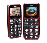 VOCA Téléphone 4G à Gros Boutons pour Personnes âgées | 4G LTE débloqué | Volume amplifié | Bouton SOS | Numérotation Rapide | Grand écran | Gros Bouton | Longue durée | V141 (Rouge)