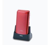VOCA Téléphone à clapet à Gros Boutons pour Personnes âgées | 4G LTE débloqué | Volume Fort | Bouton SOS | Numérotation Rapide | Texte prédictif | Station de Chargement | V340 (Rouge)