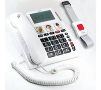 VOCA Téléphone avec Grosses Touches, Téléphone amplifié sans Fil 4G, Volume Extra Haut, Mains Libres, Photo Touche de numérotation Rapide, Liste Blanche Anti-Arnaque, CP140