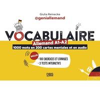 Vocabulaire allemand A1-A2 en 1000 mots, 200 cartes mentales et en audio avec geniallemand: 100 exercices et corrigés - 3 tests interactifs