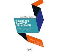 Vocabulaire d'analyse des activités: Penser les conceptualisations ordinaires