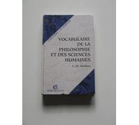 Vocabulaire de la philosophie et des sciences humaines