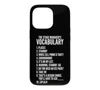 Vocabulaire du Chef de scène Théâtre Musical Gestionnaire de scène Coque pour iPhone 13 Pro