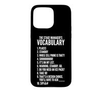 Vocabulaire du Chef de scène Théâtre Musical Gestionnaire de scène Coque pour iPhone 15 Pro Max