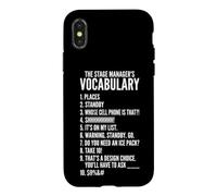 Vocabulaire du Chef de scène Théâtre Musical Gestionnaire de scène Coque pour iPhone X/XS
