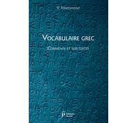 Victor Fontoynont – Vocabulaire grec, commenté et sur textes – Picard – Broché