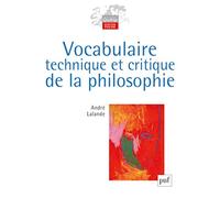 Vocabulaire technique et critique de la philosophie