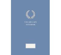 VOCABULARY NOTEBOOK | Elegant Pastel Collection: Vocabulary notebook | A4 | 120 Pages | Pastel Cloudy Blue Cover | Two-Column Word Practice