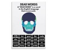 Vocabulary Poster Dead Words Improve Writing Decor | Useful reference for eliminating cliches and adding descriptive precision to essays(Unframed,08X12inch(20X30cm))