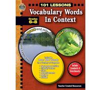 Vocabulary Words in Context: Grade 6-8