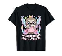 Vocal Princess Sloth Tour '98 Kawaii Singing Sloth Concert T-Shirt