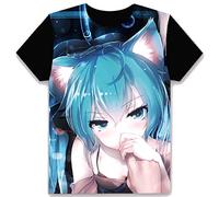 Vocaloid Hatsune Miku Impression T-shirt - Noir - Small